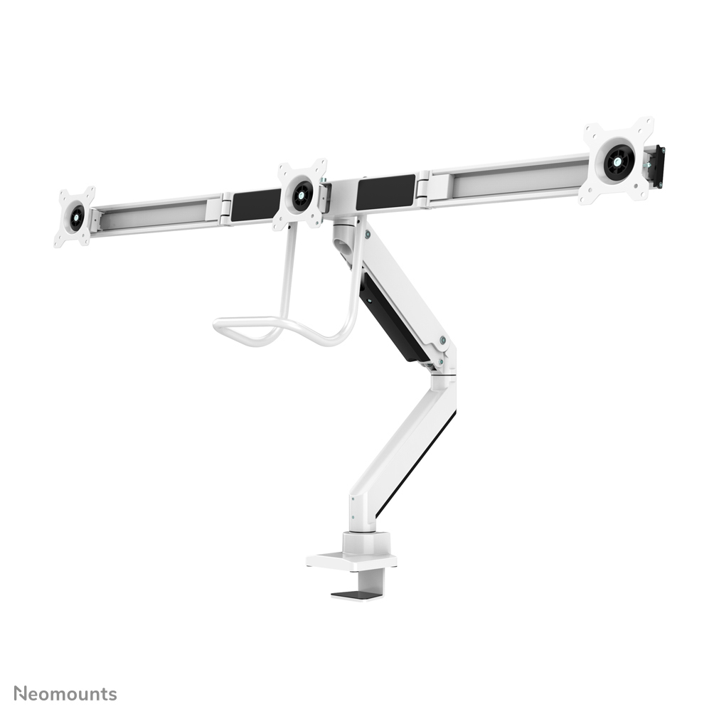 Neomounts NM-D775DX3WHITE Brazo de monitor 17-27" - resorte de gas - Topfix - Tope-a-180°